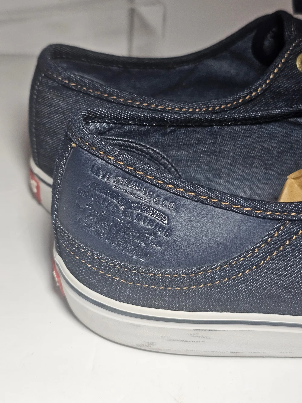 Levi's Comfort Tech Denim Sneakers Mens Size 13 Preppy Lace Up Casual Skate Shoe